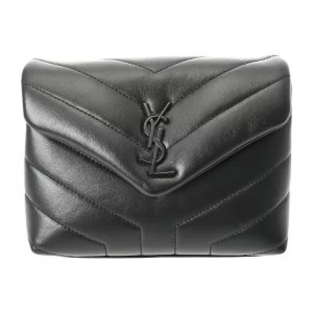 Saint Laurent Loulou Pouch Bag Leather Shoulder Bag Black